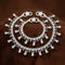 Sterling Silver Baby Payal with Multicolor Stone Charms Traditional Baby Anklet Pair