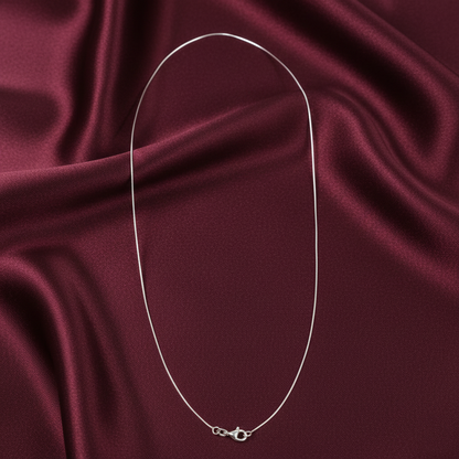 Sterling Silver Plain Chain for Women