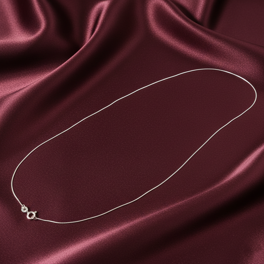 Sterling Silver Plain Chain for Women