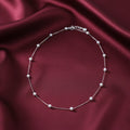 Sterling Silver Small Connecting Design with Pearl Chain For Women
