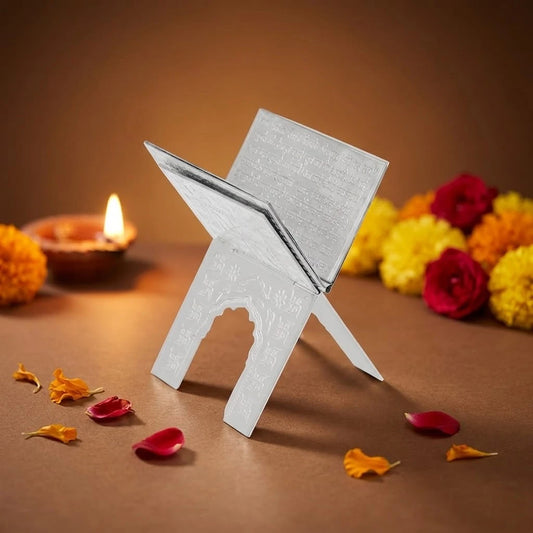 Sterling Silver Book Stand with Swastik Design