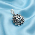 Sterling Silver Center Om Surya Design Pendant