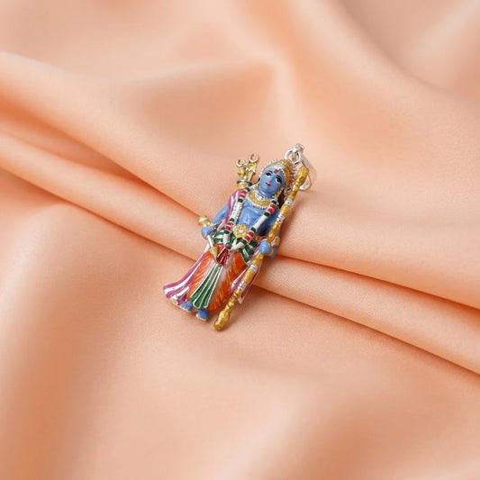 Sterling Silver Colorful Ram Ji Pendant