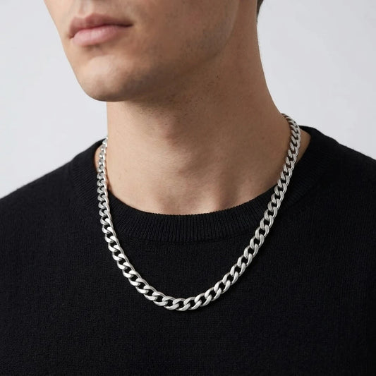 Sterling Silver Curb Chain For Boys