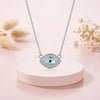 Sterling Silver Evil Eye Thin Chain Pendant