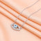 Sterling Silver Evil Eye Thin Chain Pendant