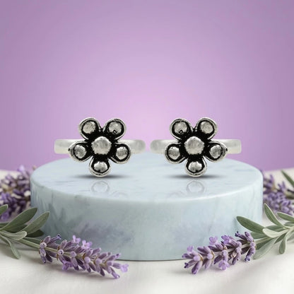 Sterling Silver "Grace of Lily" Toe Rings