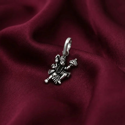 Sterling Silver Hanuman Ji Lifted Dunagiri Mountain Pendant