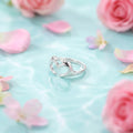 Sterling Silver Love Heart Hand Ring