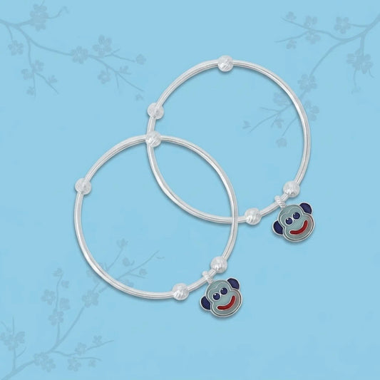 Sterling Silver Monkey Design Kada