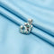 Sterling Silver Om Green Lining Design Pendant for Girls