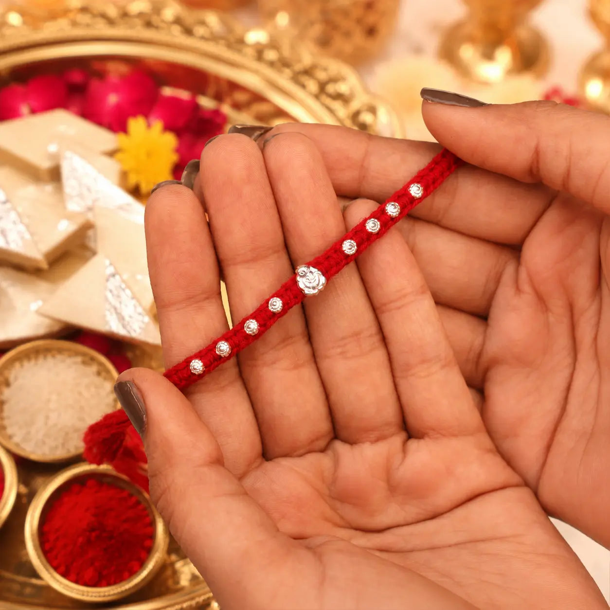 Sterling Silver Rakhi Timeless Bond of Love (1)