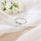 Sterling Silver Ring Featuring Alternating Green and White Stones