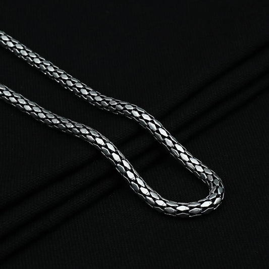 Sterling Silver Solid Wheat Chain For Boys
