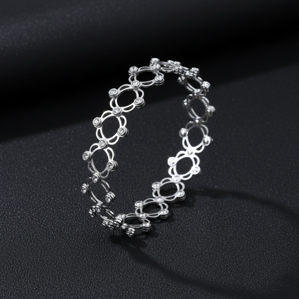 Sterling Silver Two in One Ring Cum Kada