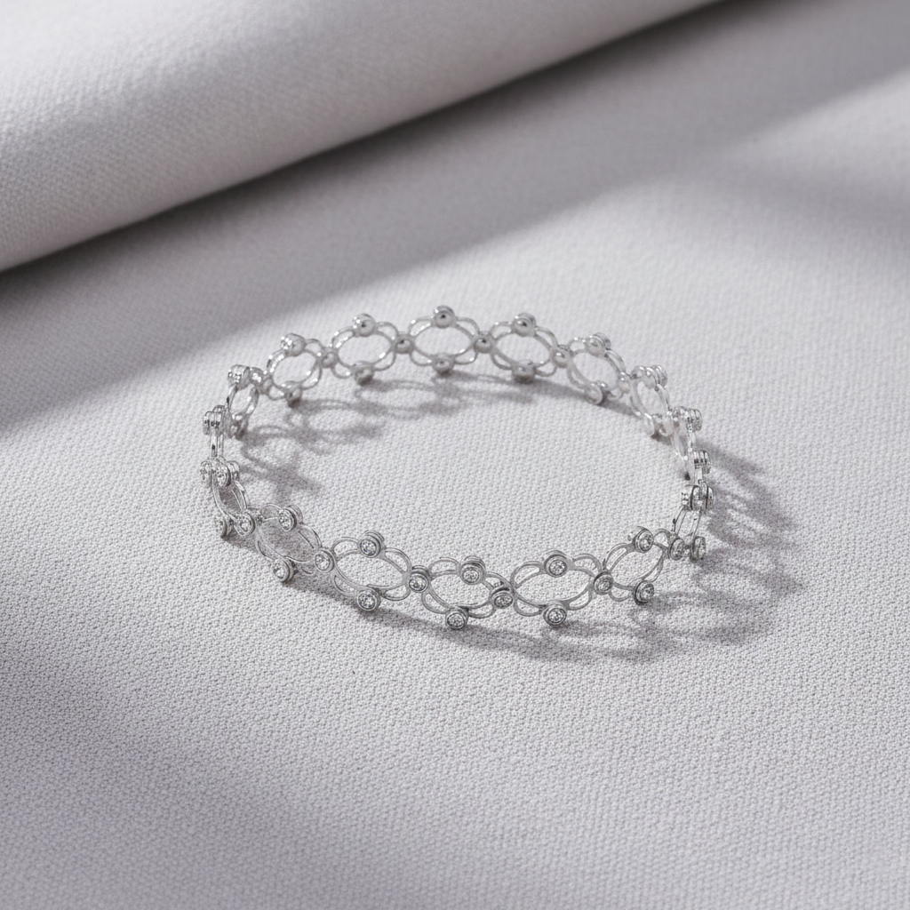 Sterling Silver Two in One Ring Cum Kada