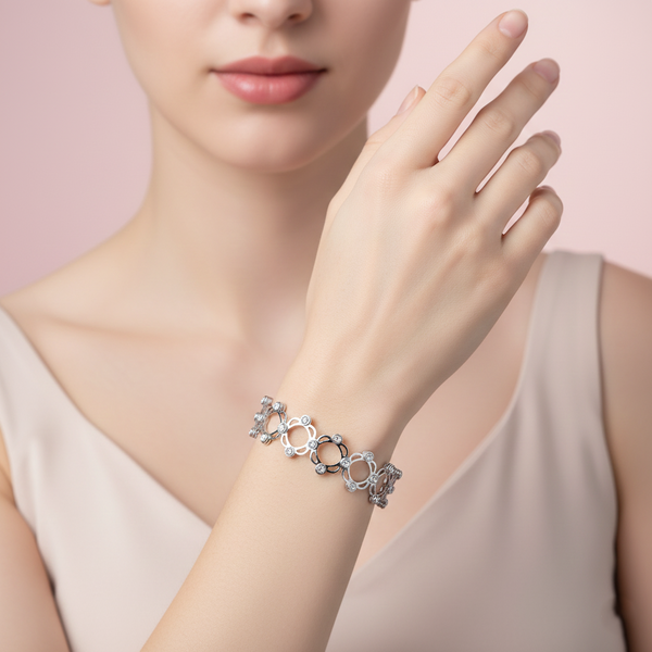 Sterling Silver Two in One Ring Cum Kada