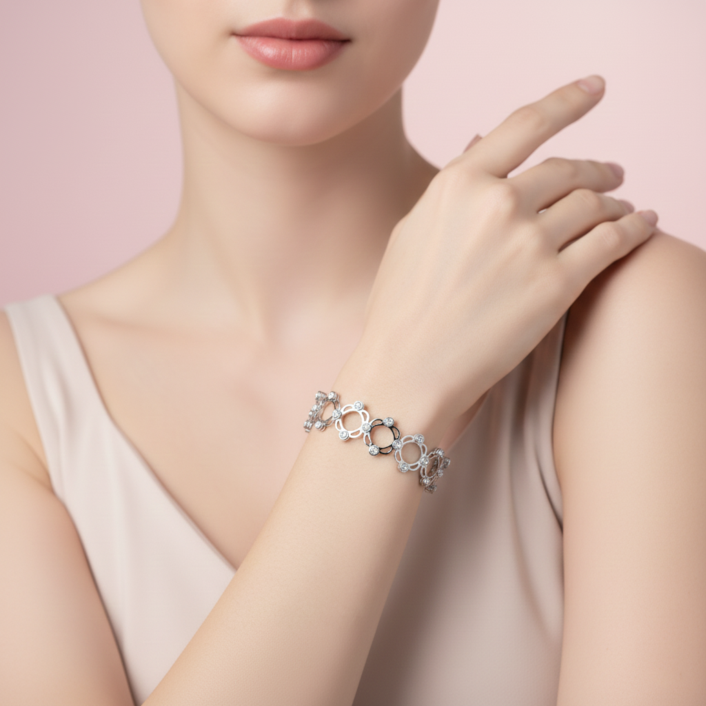 Sterling Silver Two in One Ring Cum Kada