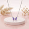 Sterling Sliver Chain Blue Butterfly Pendant