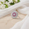 Stylish Silver Ring Featuring Purple Stones For Girl's