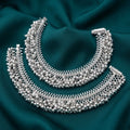 Timeless Silver Payal, Rajasthani Design, with Dazzling Ghungroo Elements.