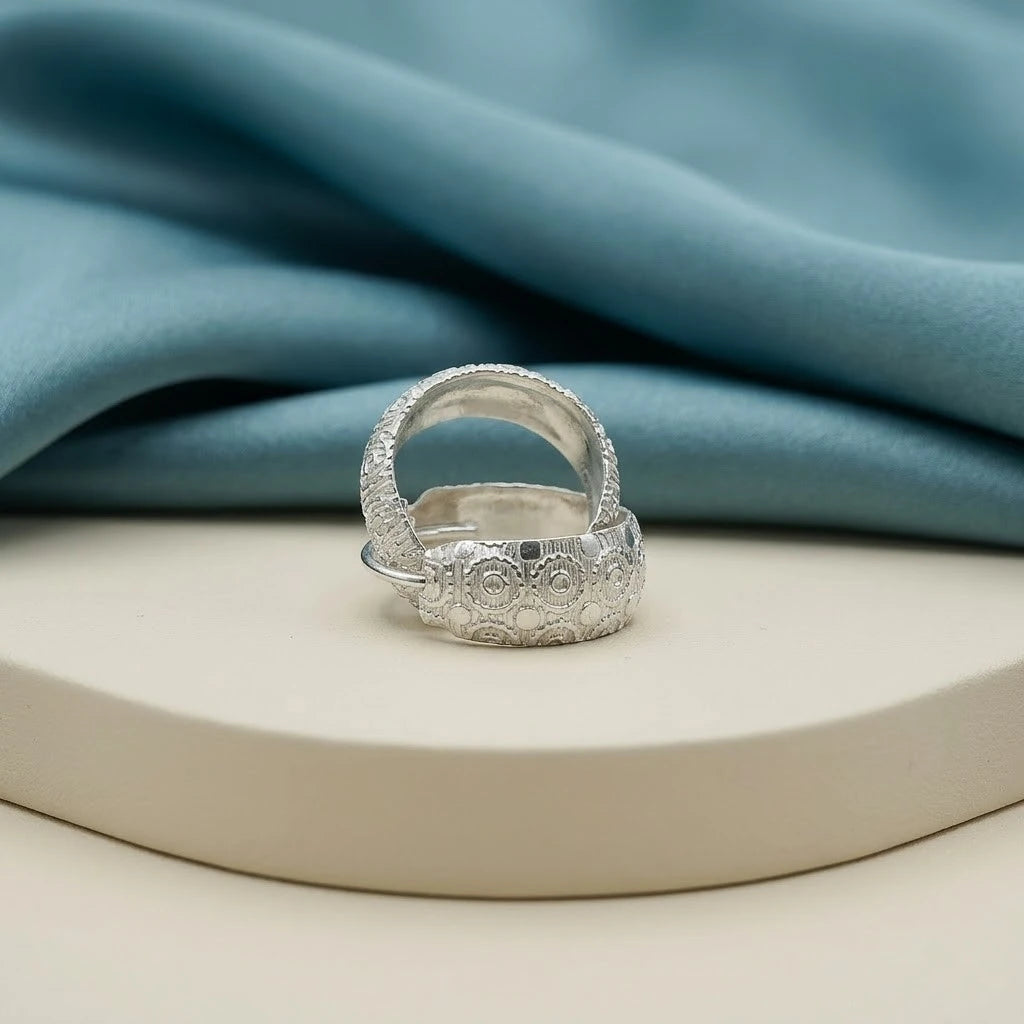 Traditional Engraved Silver Bali for Men Classic