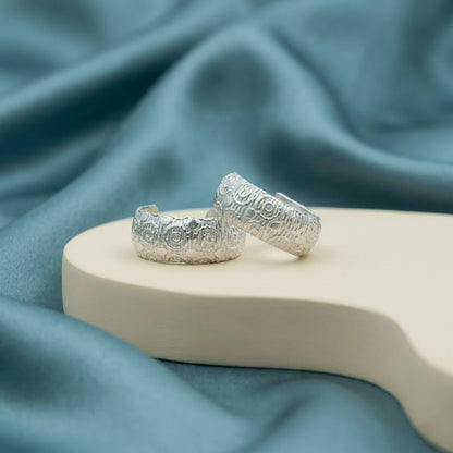 Traditional Engraved Silver Bali for Men Classic