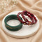 Traditional Handcrafted Red & Green with Gold Motif Design