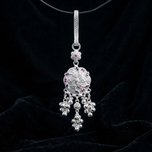 Traditional Silver Floral Chabi Chhalla