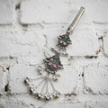 Traditional Silver Floral Chabi Chhalla Designer Silver Key Holder Pendant for Women