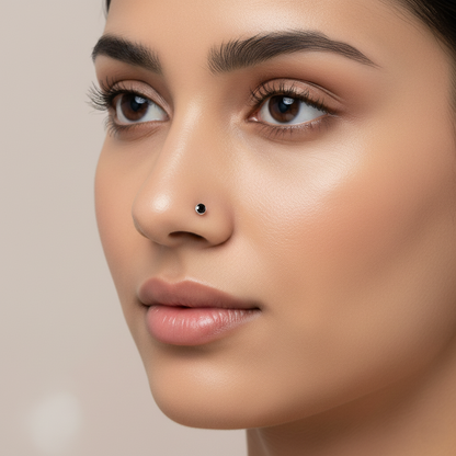 Trendy Silver Stud Nose Pins