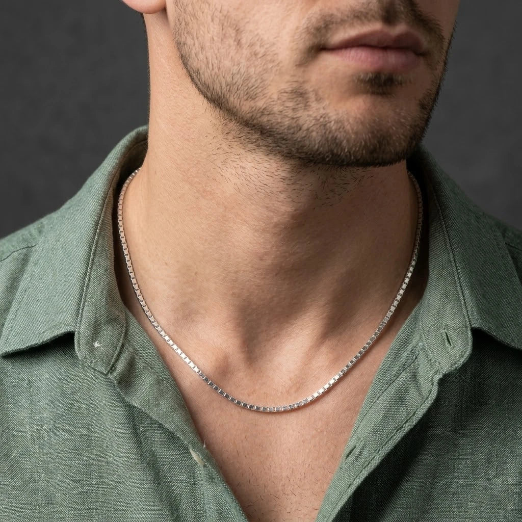 Trendy Silver Chain for Boys Minimal Look