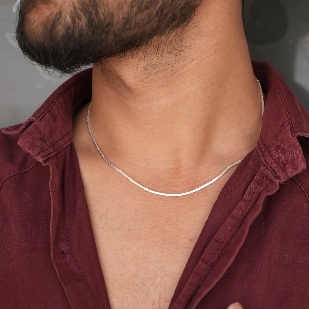 Trendy Silver Chain for Boys Minimal Look
