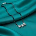 Triple Oval CZ Stone Sterling Silver Design Mangalsutra for Women