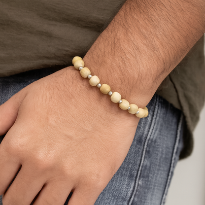 Tulsi Spiritual Aura Silver Bracelet