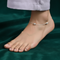 Twilight Bead Anklet Pure Silver Chain with Spherical Beads