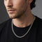 Twisted Rope Linked Silver Chain For Boys