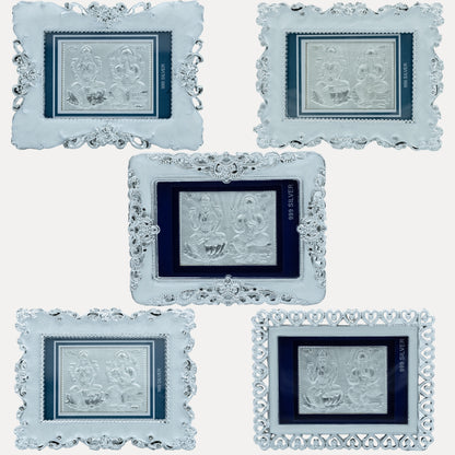 999 Silver Lakshmi Ganesh Decorative Frame
