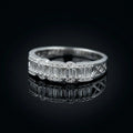 Vintage Baguette Diamond Half Eternity Ring for Women