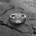 Vintage Emerald Cut Diamond Halo Ring