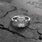 Vintage Emerald Cut Diamond Halo Ring