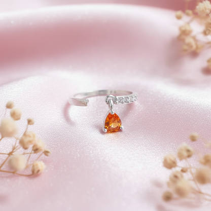 Waterdrop Latkan Adjustable Silver Ring