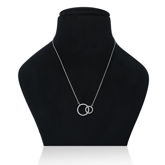 Chic sterling silver 'Interlooped Bond' pendant for her.