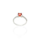 Silver Orange Gemstone Ring