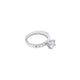 Sterling Silver Simulated Diamond Solitaire Ring for Girls