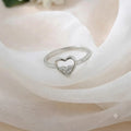 Heart-in-Heart Silver Ring