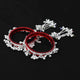 Silver Chain Design with Ghungroo Red Bangles