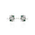 Elegant silver toe rings featuring graceful green stones for a refined look