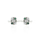 Elegant silver toe rings featuring graceful green stones for a refined look