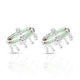 Buy Vibrant Green And Red Beads Silver Leg Kada for Baby Boy & Girl